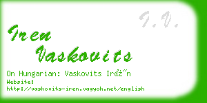 iren vaskovits business card